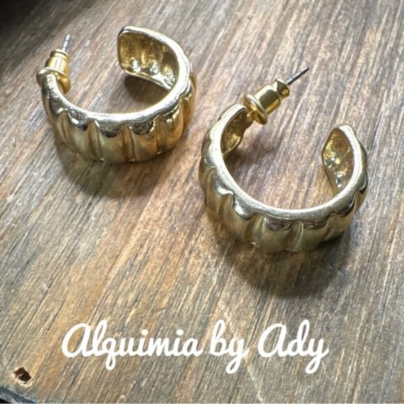 Alquimia Jewelry - Alquimia by Ady Gold Hoop Earrings